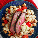Chickpea Salad with Seared Sirloin